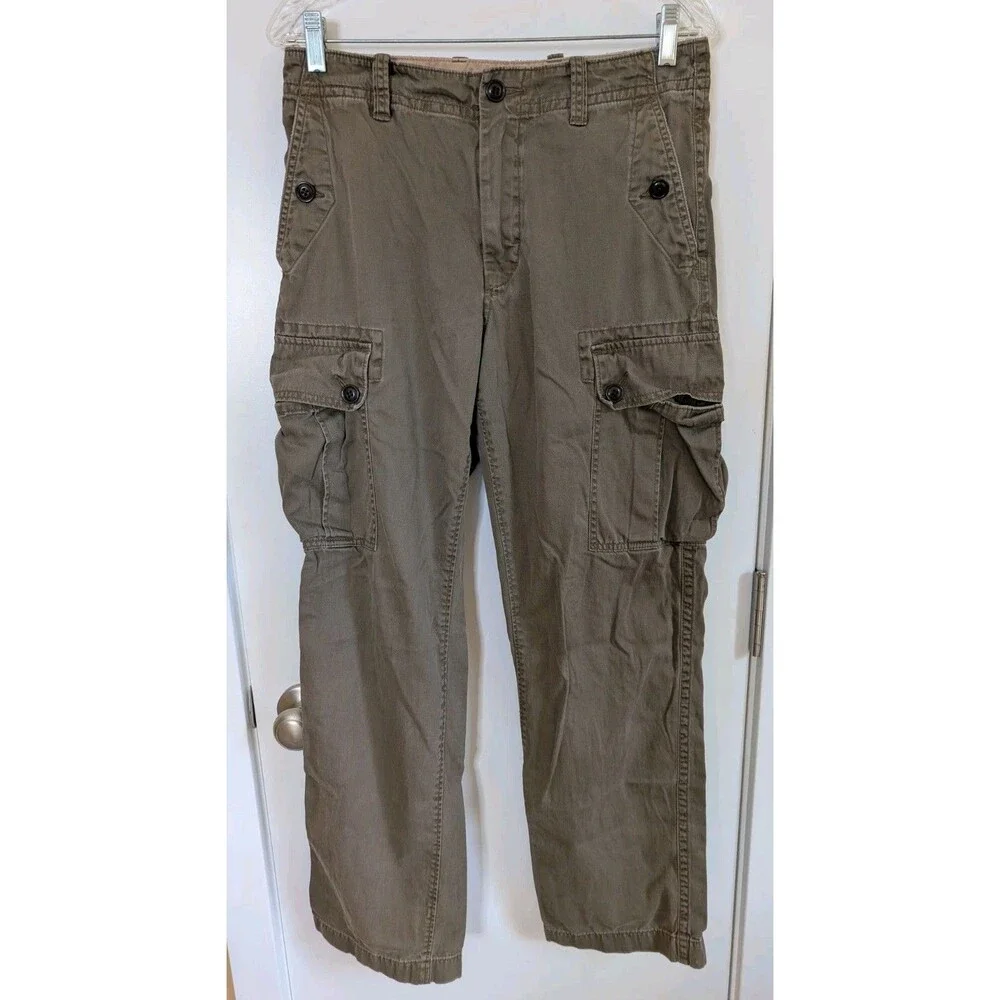 J. Crew High Rise Baggy Cargo Pants 30x32 Military Hunting Outdoor Grunge Y2K